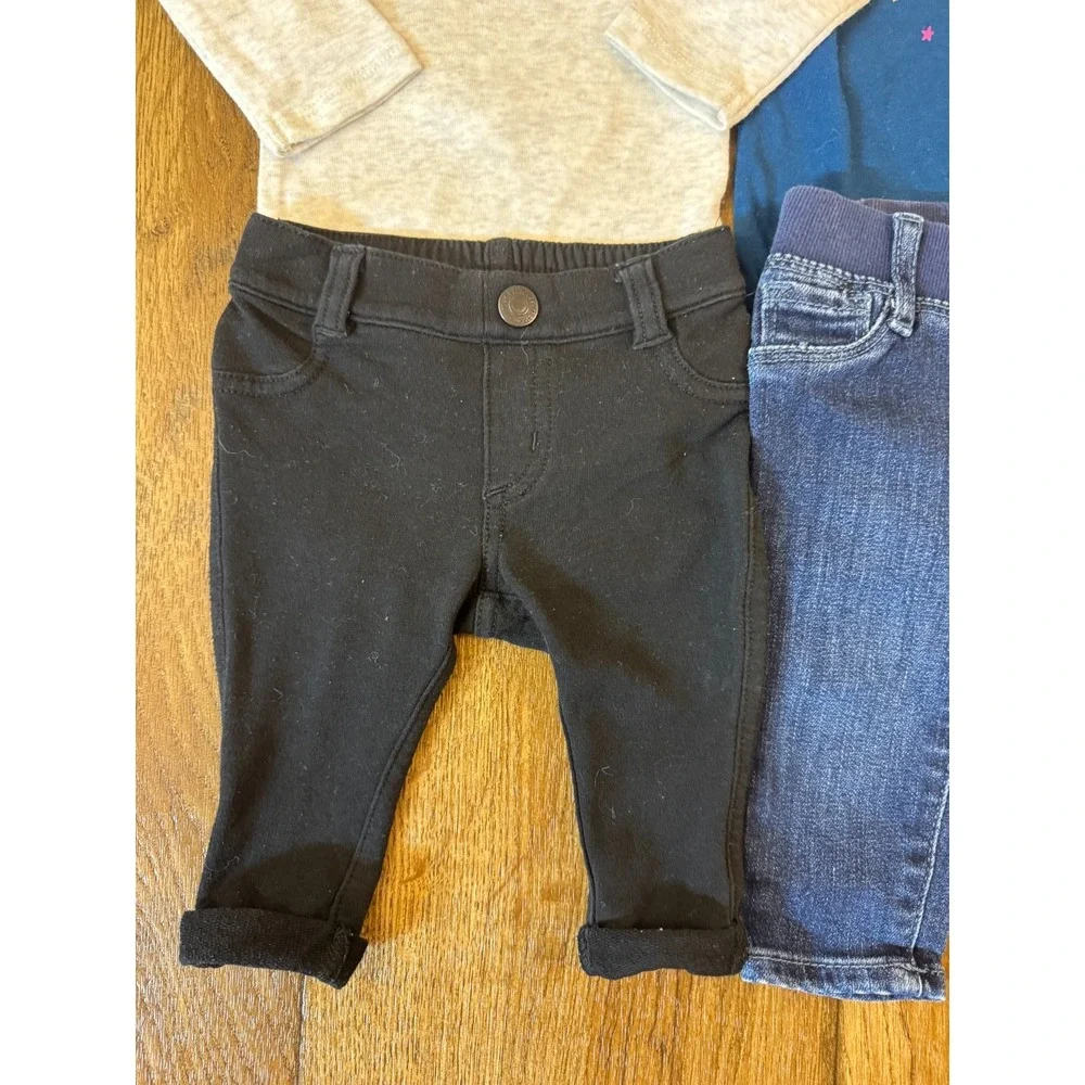 Baby Girl Clothes 0/3 Months Pants Jeans Bodysuit Shirts Outfits Long Sleeve Lot